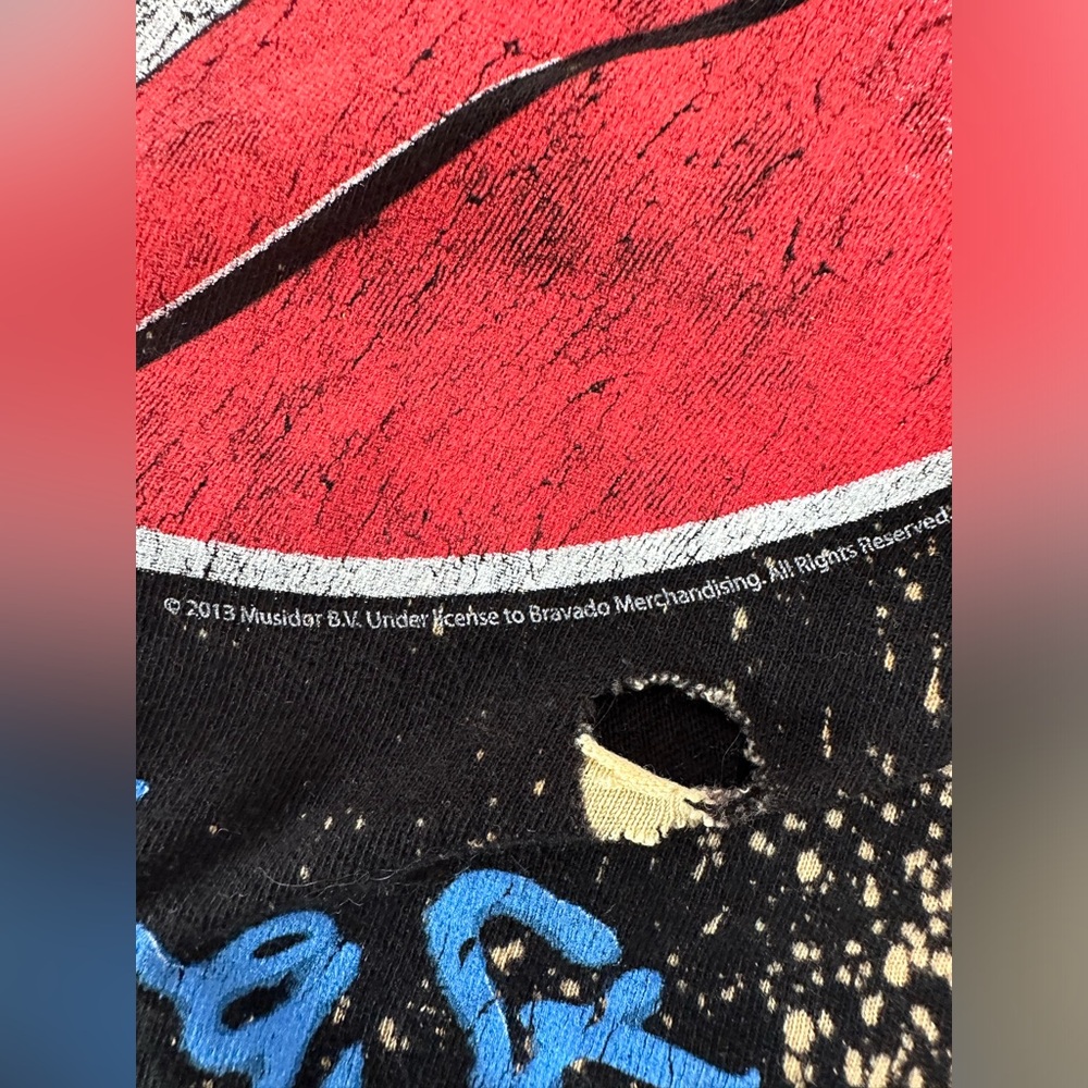 The Rolling Stones Retro Deconstructed Bleached Short Sleeve Tee T Shirt medium - Picture 7 of 12
